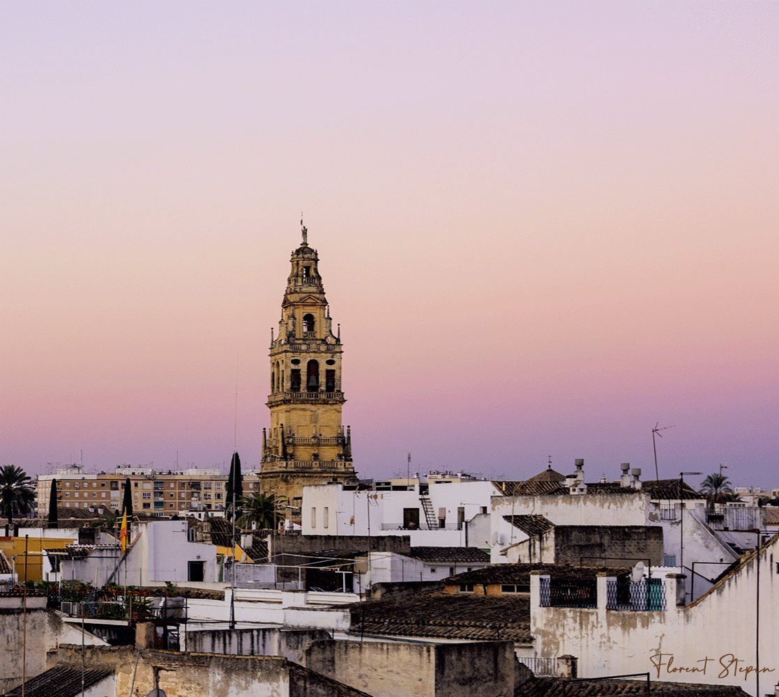 Minaret devenu le clocher de Mezquita, ordoue, Andalousie