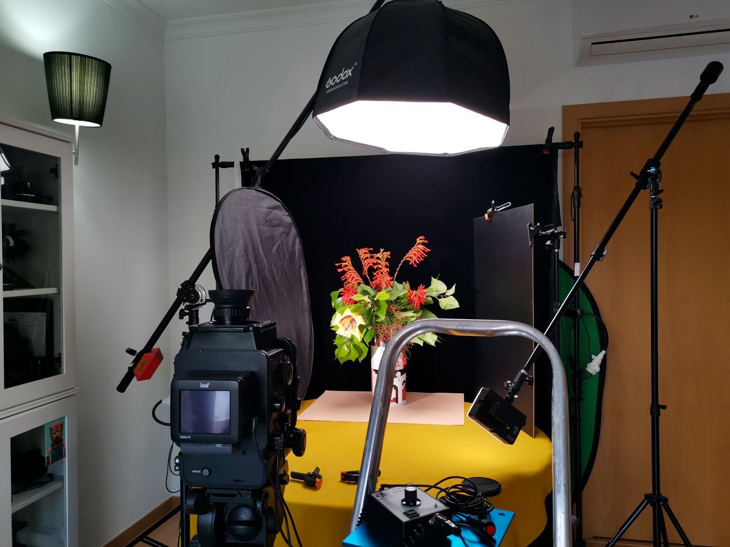 Photo studio composition florale