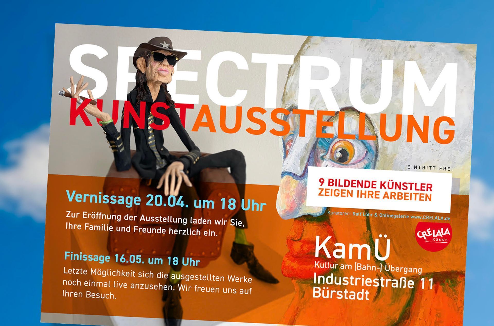 Kunstausstellung Spectrum im KamÜ Bürstadt, Ralf Löhr, Christina Labonté-Steinmann, Crelala Kunst
