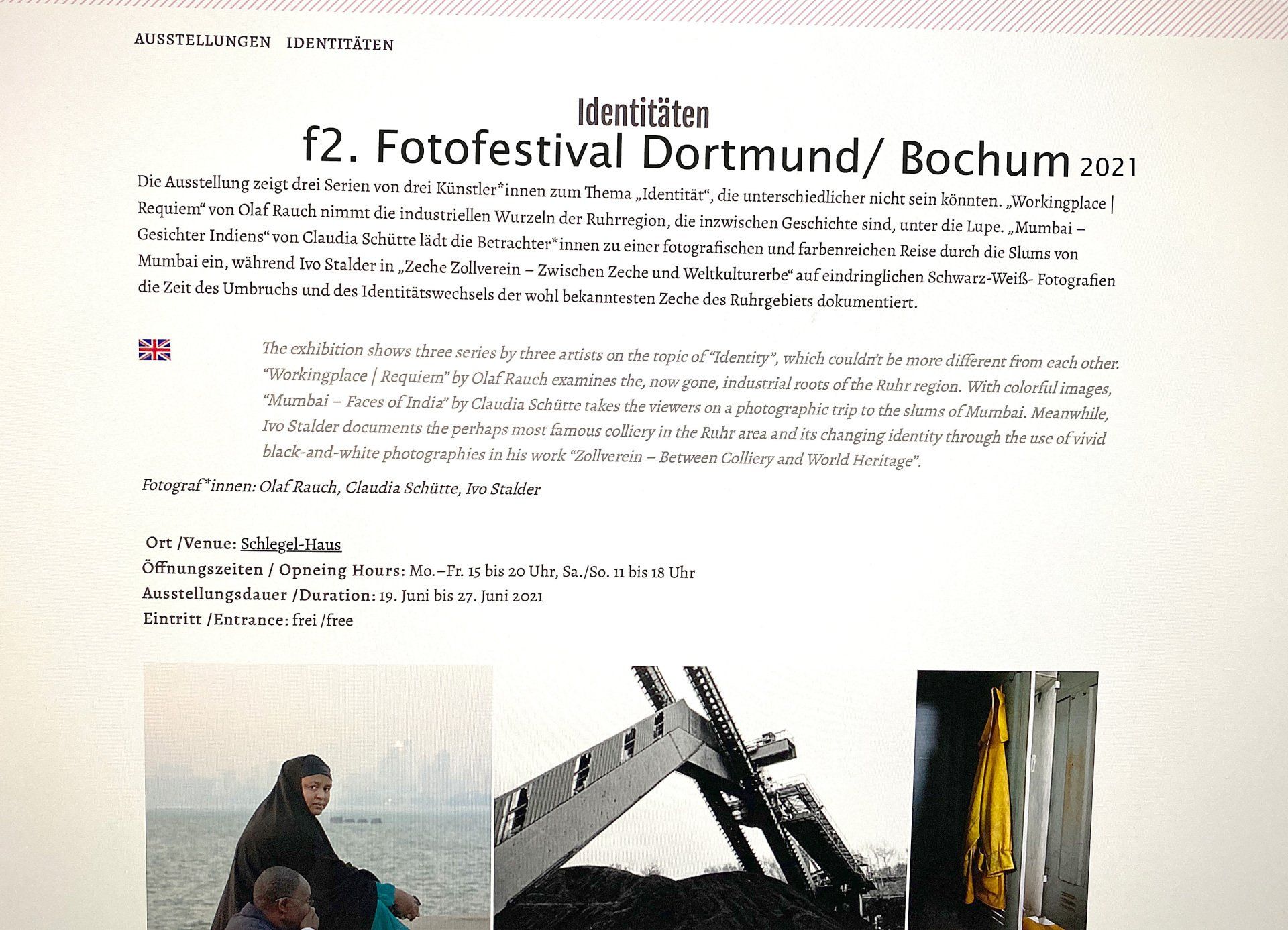 Fotoausstellung Identitäten Bochum