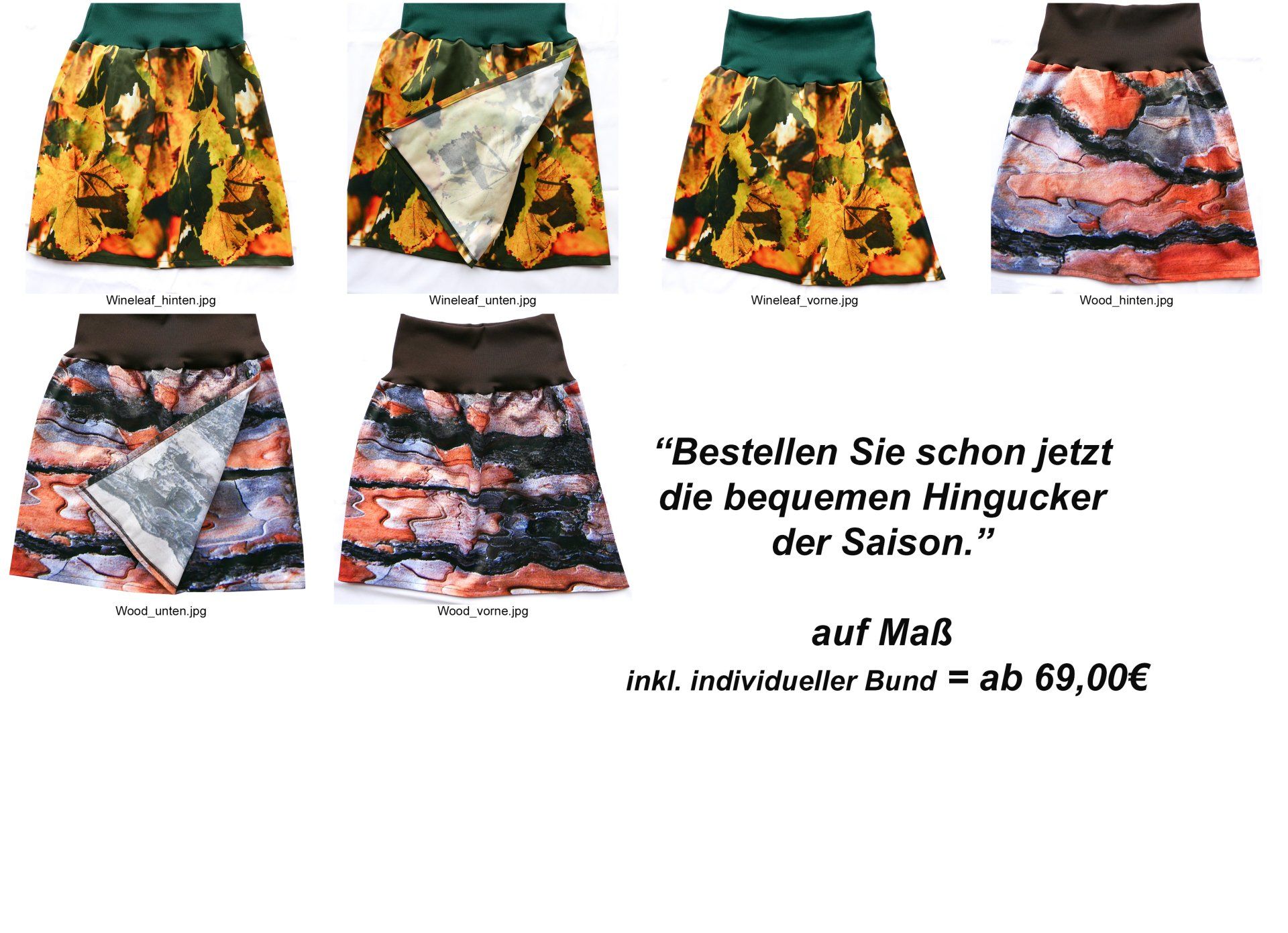 Eine Modeikone im Ruhrgebiet. Bedruckter Stoff auf zwei Beinen.