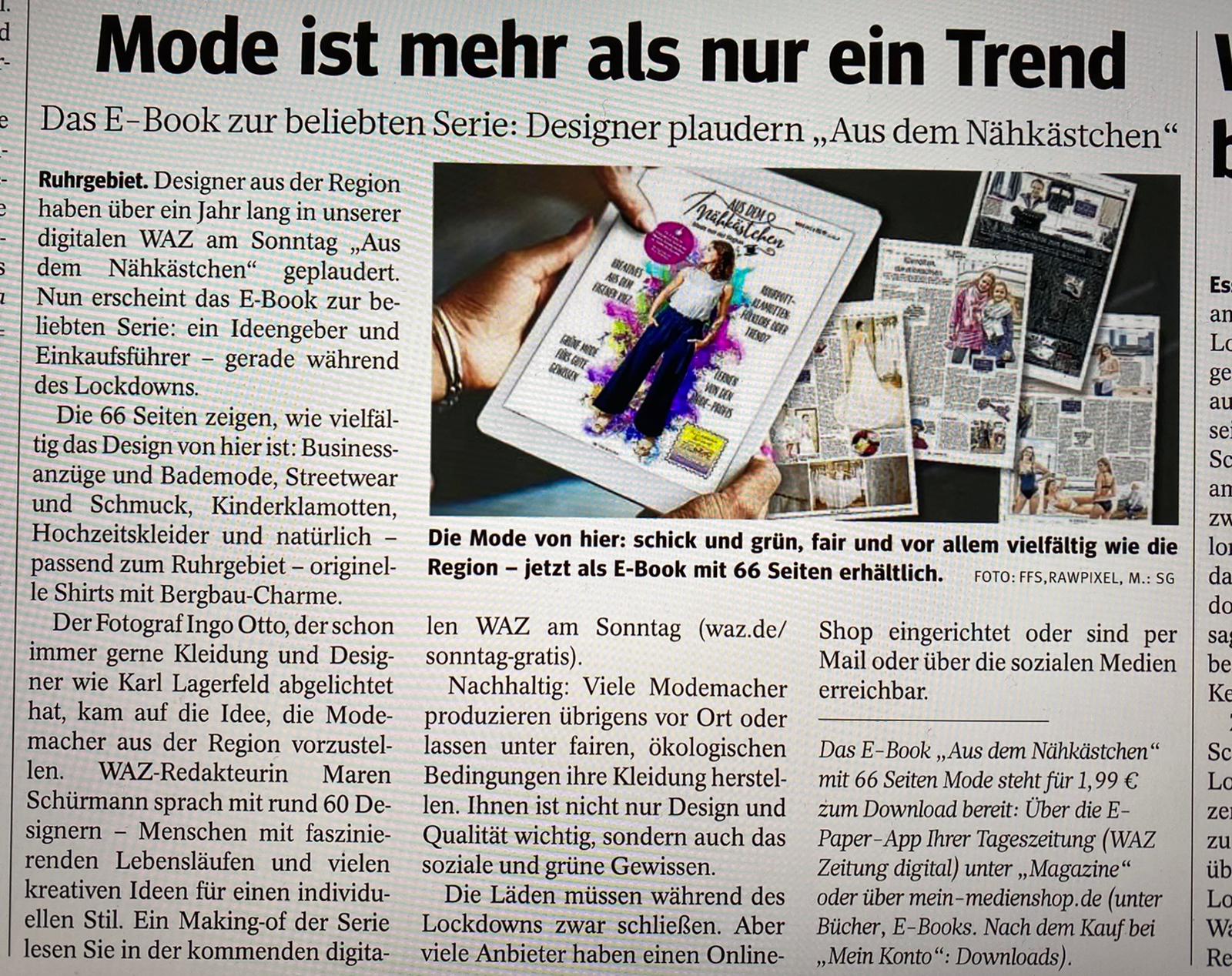 WAZ E-Book Artikel Designer im Ruhrgebiet