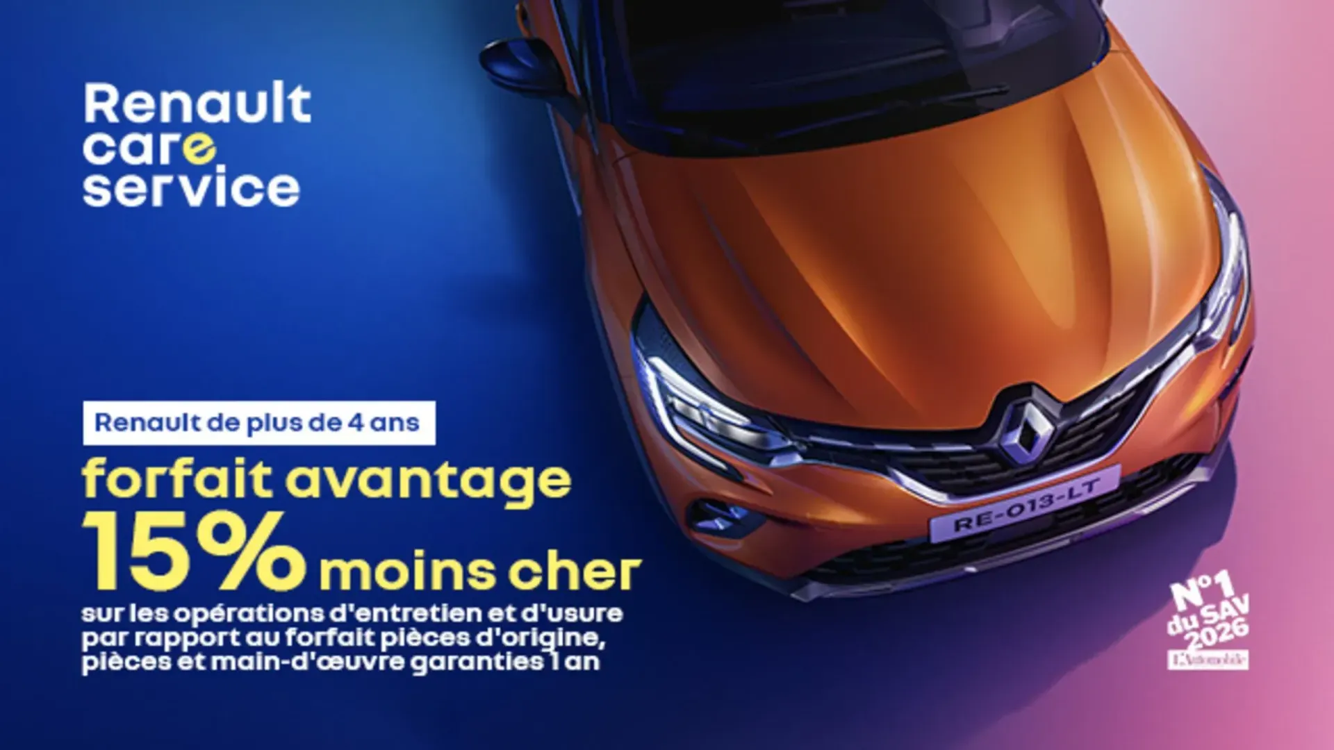 Profitez des forfaits avantages sur votre véhicule de plus de 4 ans Photo d'une ancienne Renault