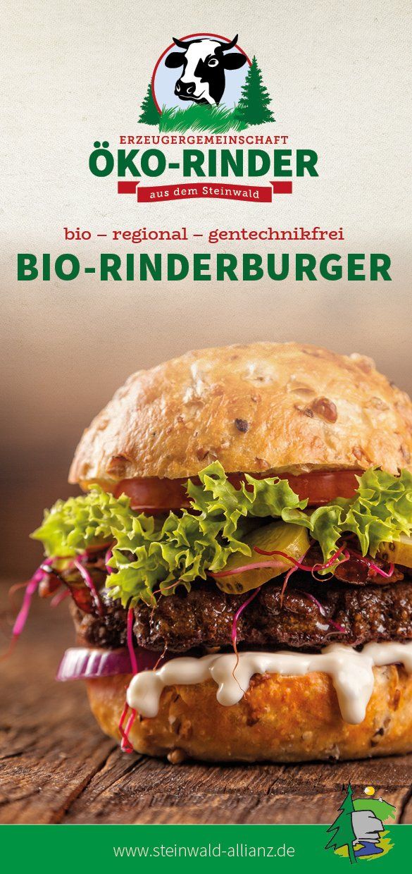 Bio Burger, Öko-Modellregion Steinwald, Erzeugergemeinschaft Öko-Rinder aus dem Steinwald, Steinwald, Steinwald-Allianz, Steinwaldgemeinden, Steinwaldregion