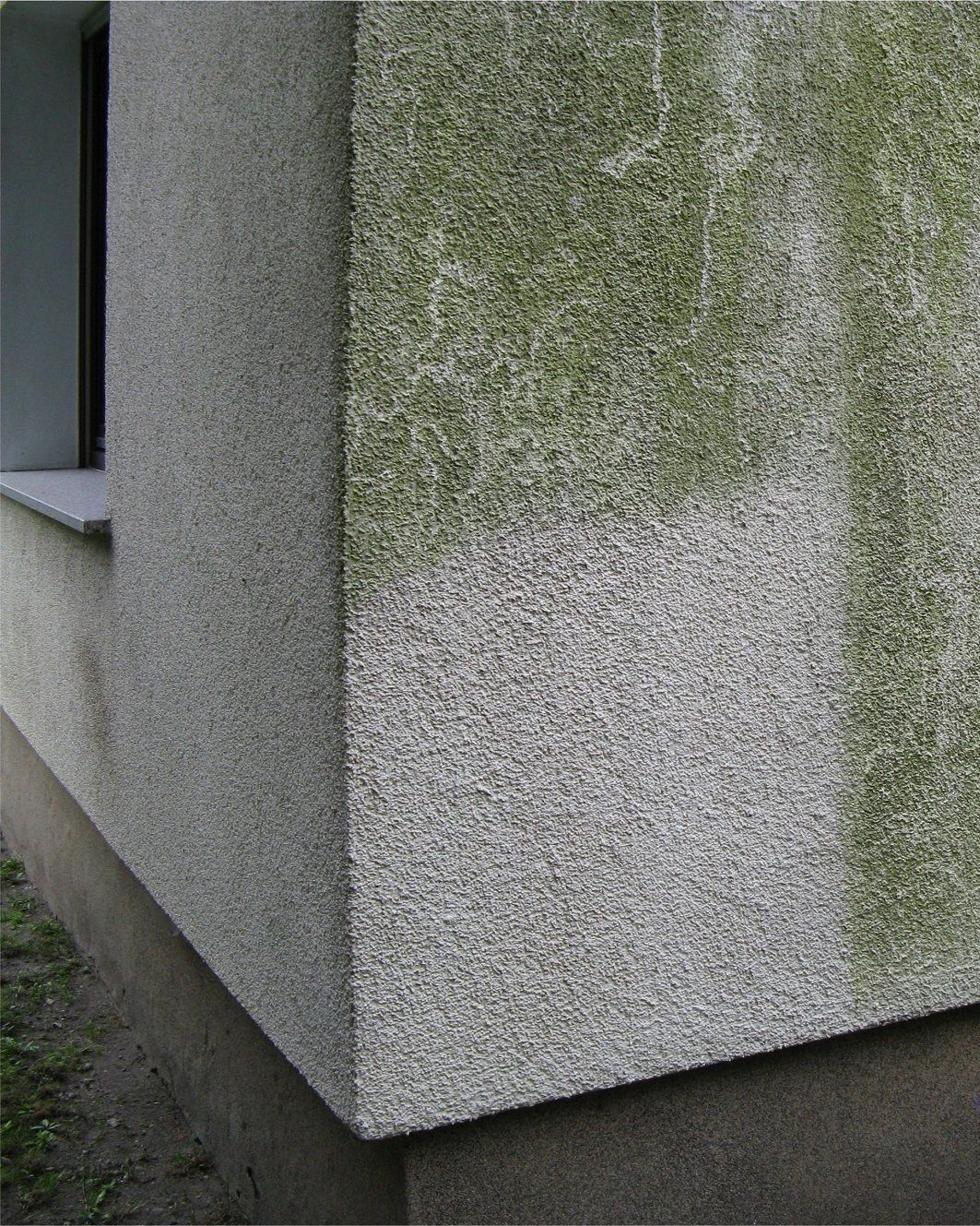 Probefläche Fassadenreinigung