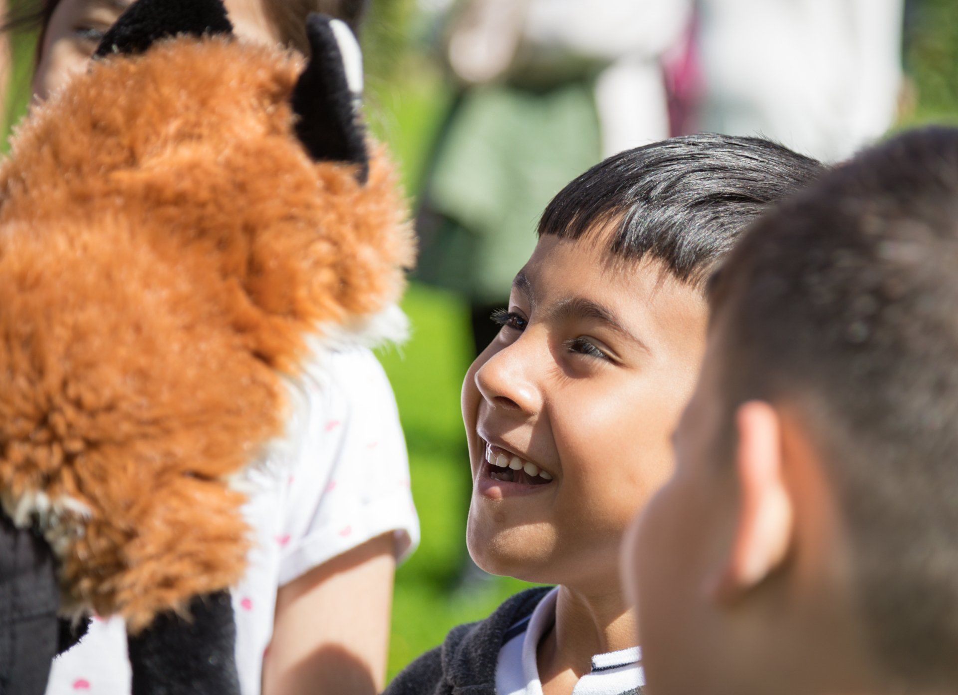 Picture of a boy learning through play at outdoor education centre Nell Bank