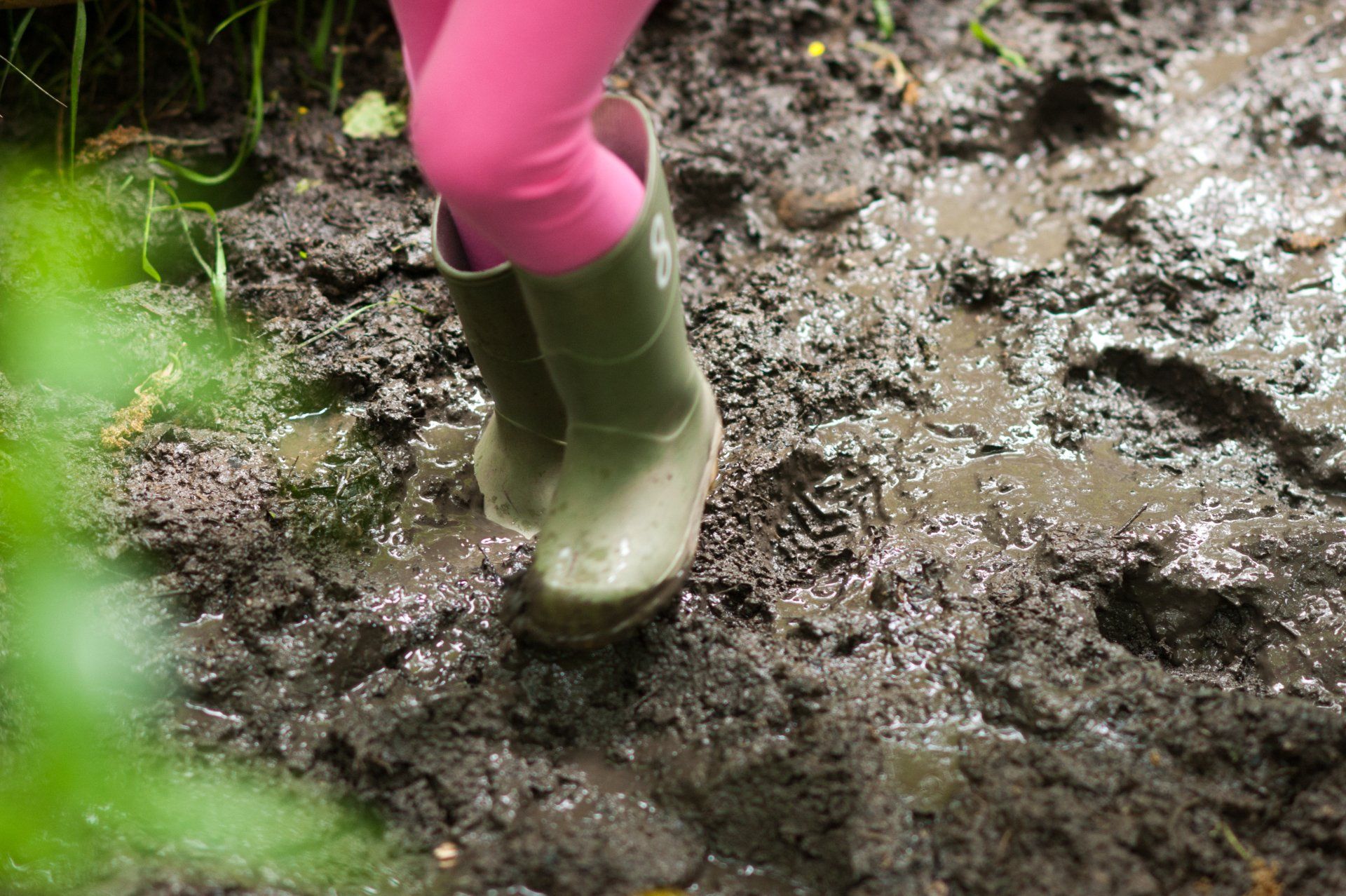 a picture of muddy wellies at Nell Bank outdoor education centre