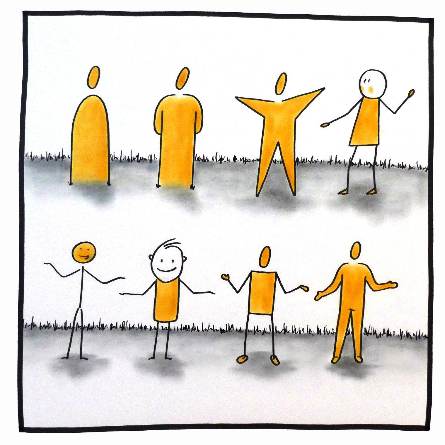 #Tobias_Seibel, Flipcharts gestalten, Flipchartkurse, Tipps, Flipcharttipps, Kastenmännchen, Männlein, Figuren, Strichmännchen, Strichfiguren, Teamdynamik, Seminar, Workshop, Visualisierung, Moderation