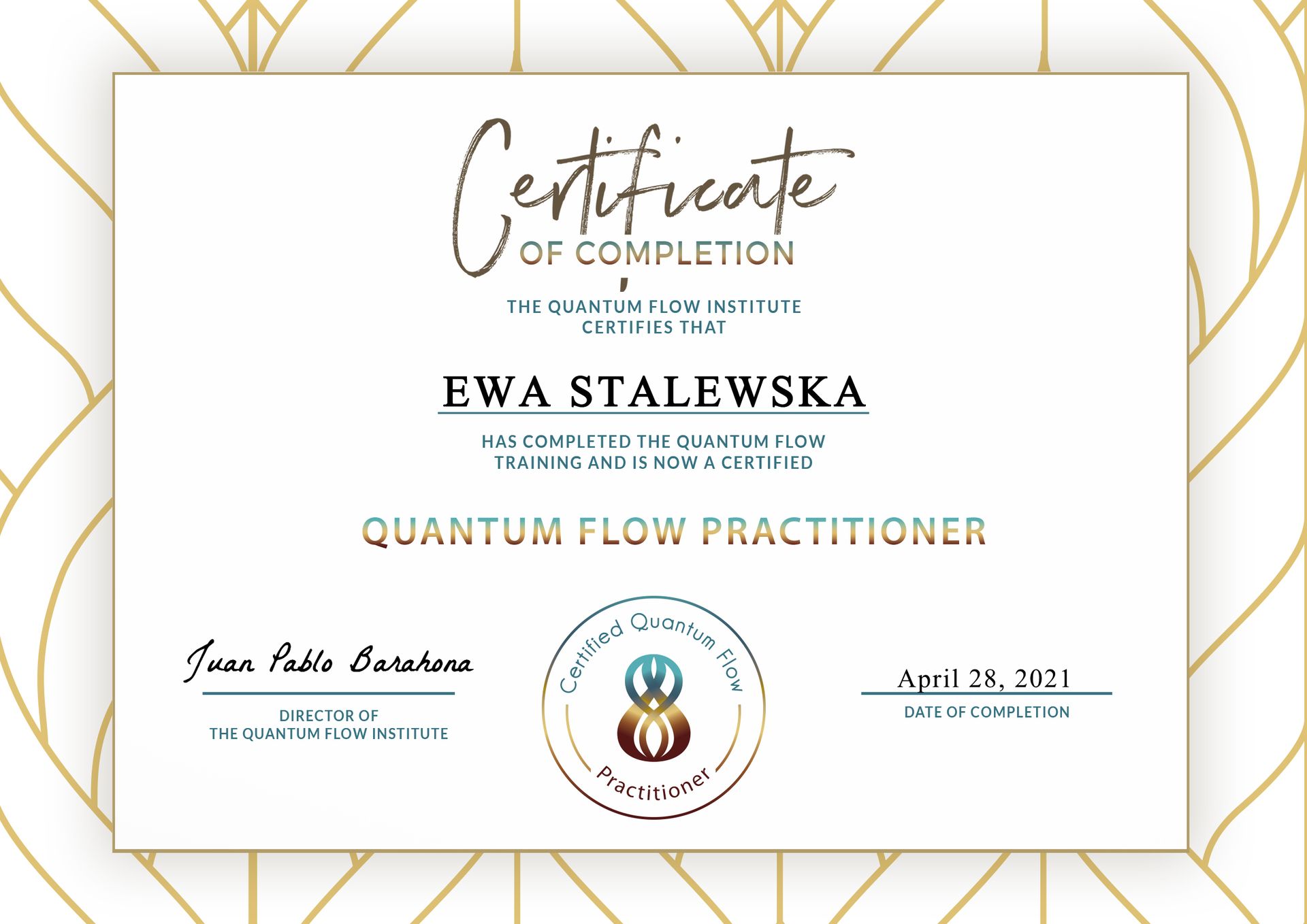 Quantum Flow Practicioner - Ewa Stalewska Quantum Flow Practicioner - Ewa Stalewska