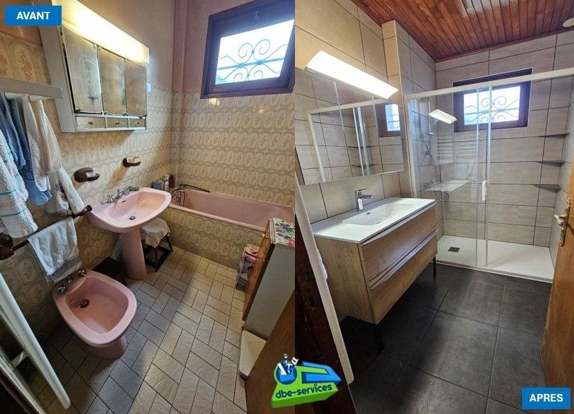 Renovation de salle bain, pose de carrelage et faience