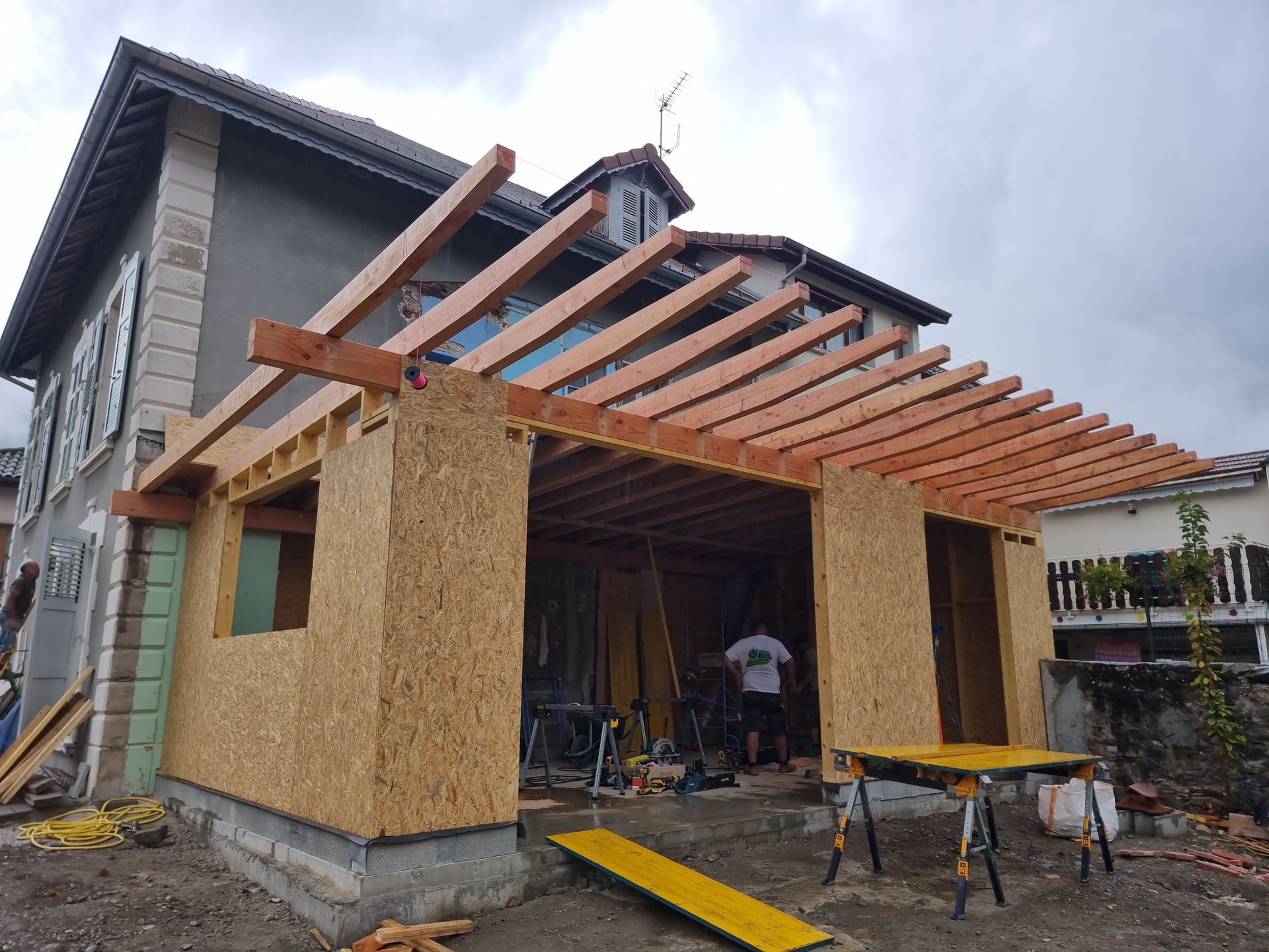 Extension ossature bois