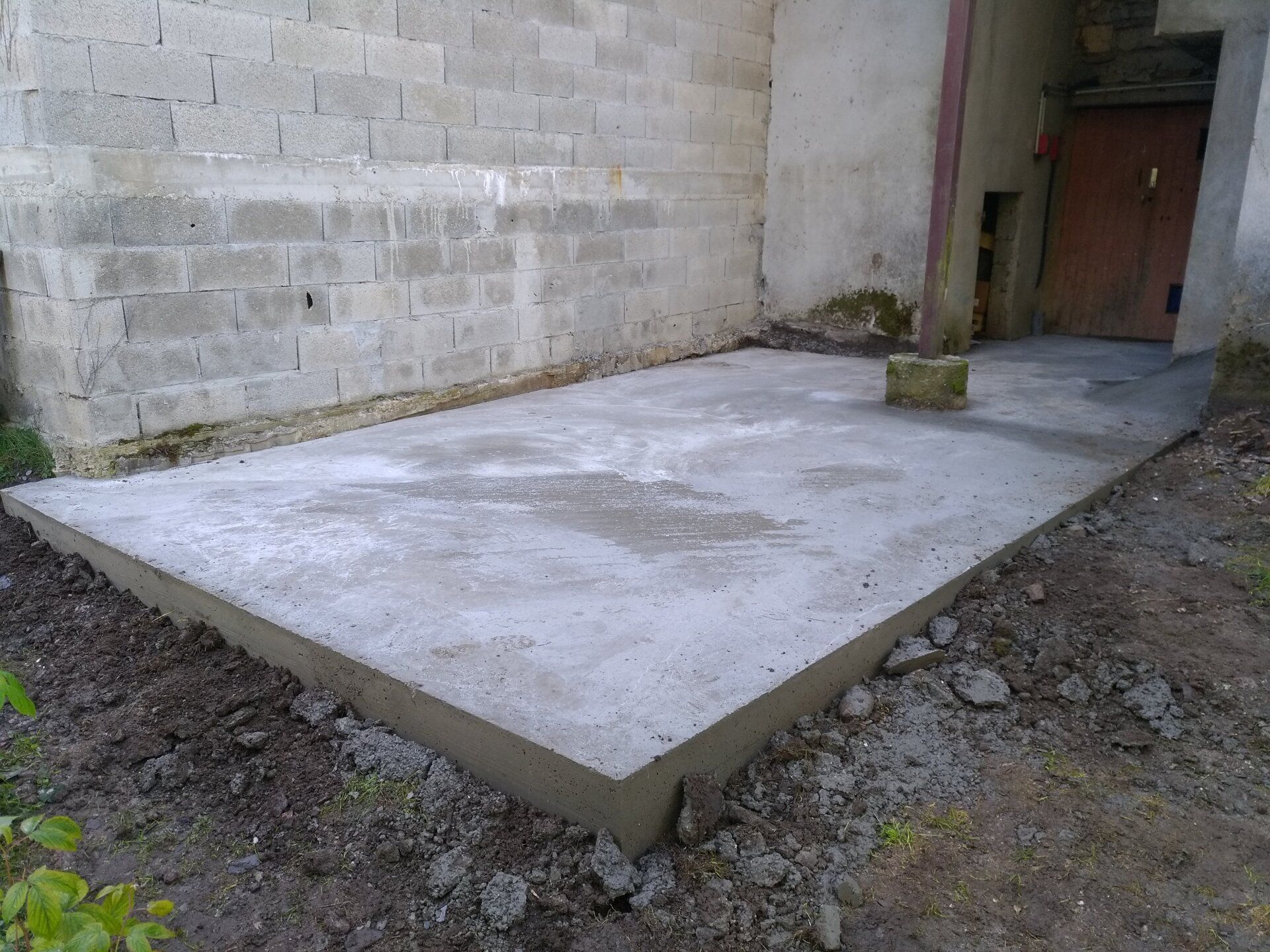 Coulage dalle béton extérieure