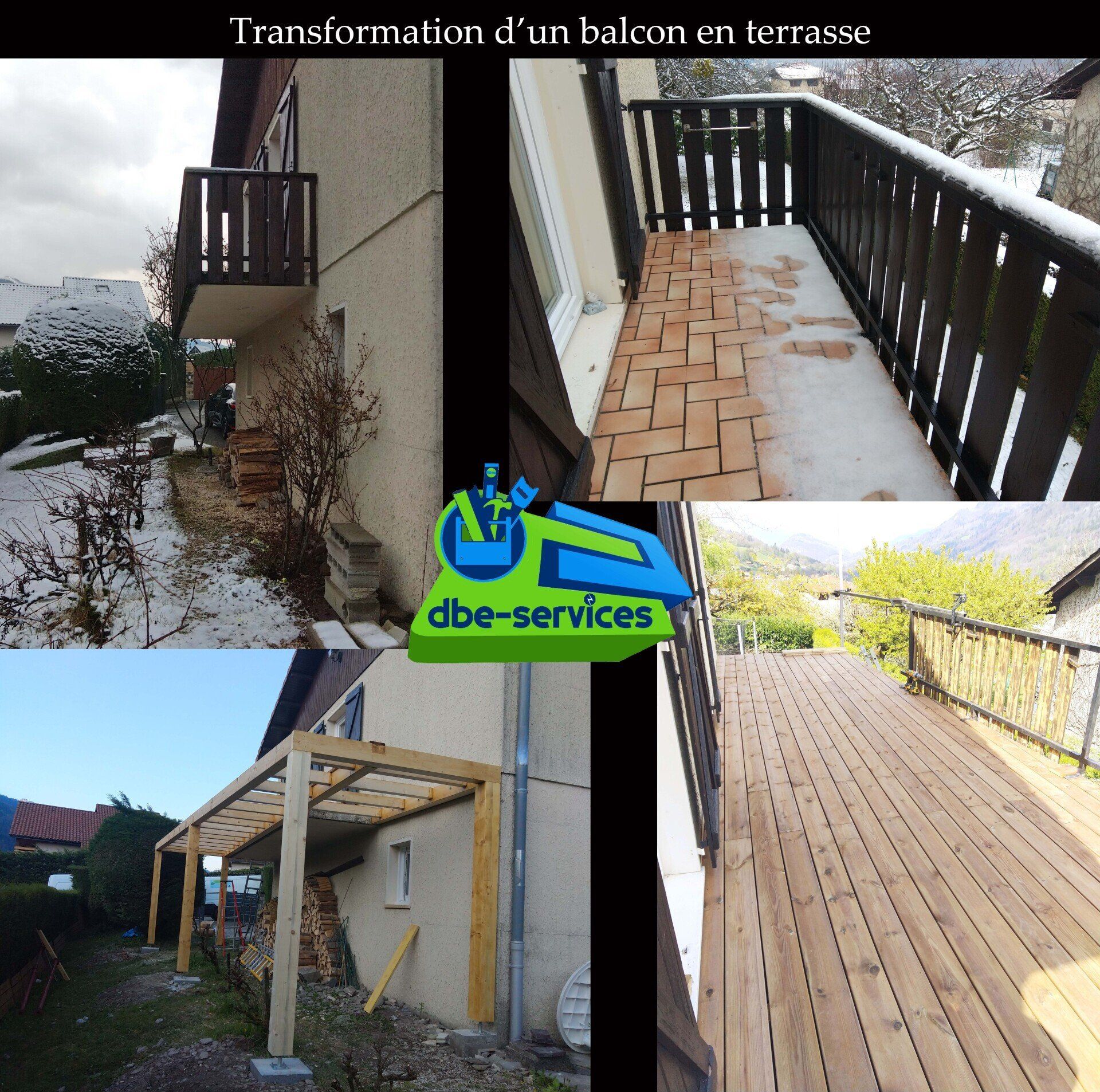 Transformation d'un balcon en terrasse