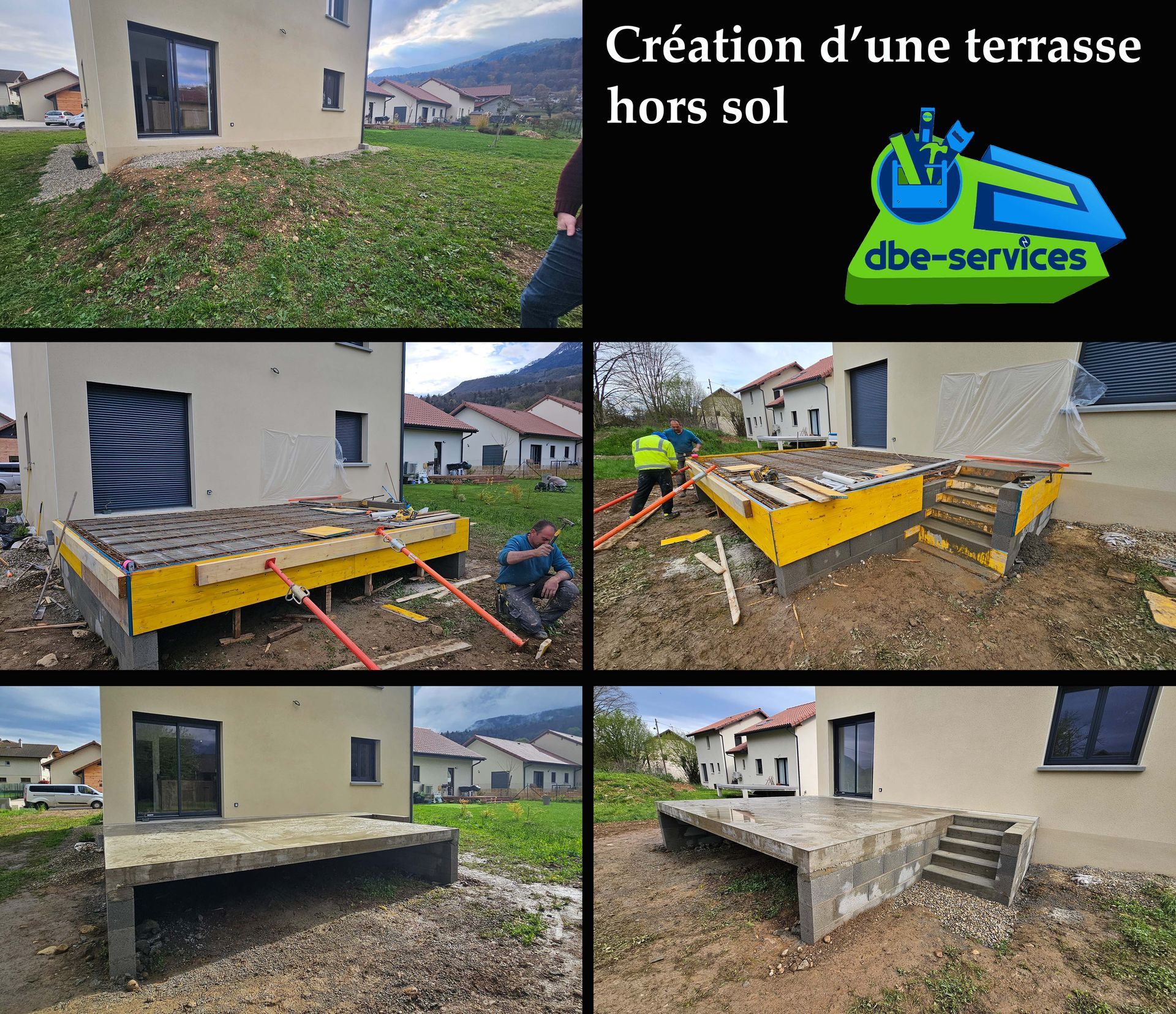 Terrasse béton sur hourdis