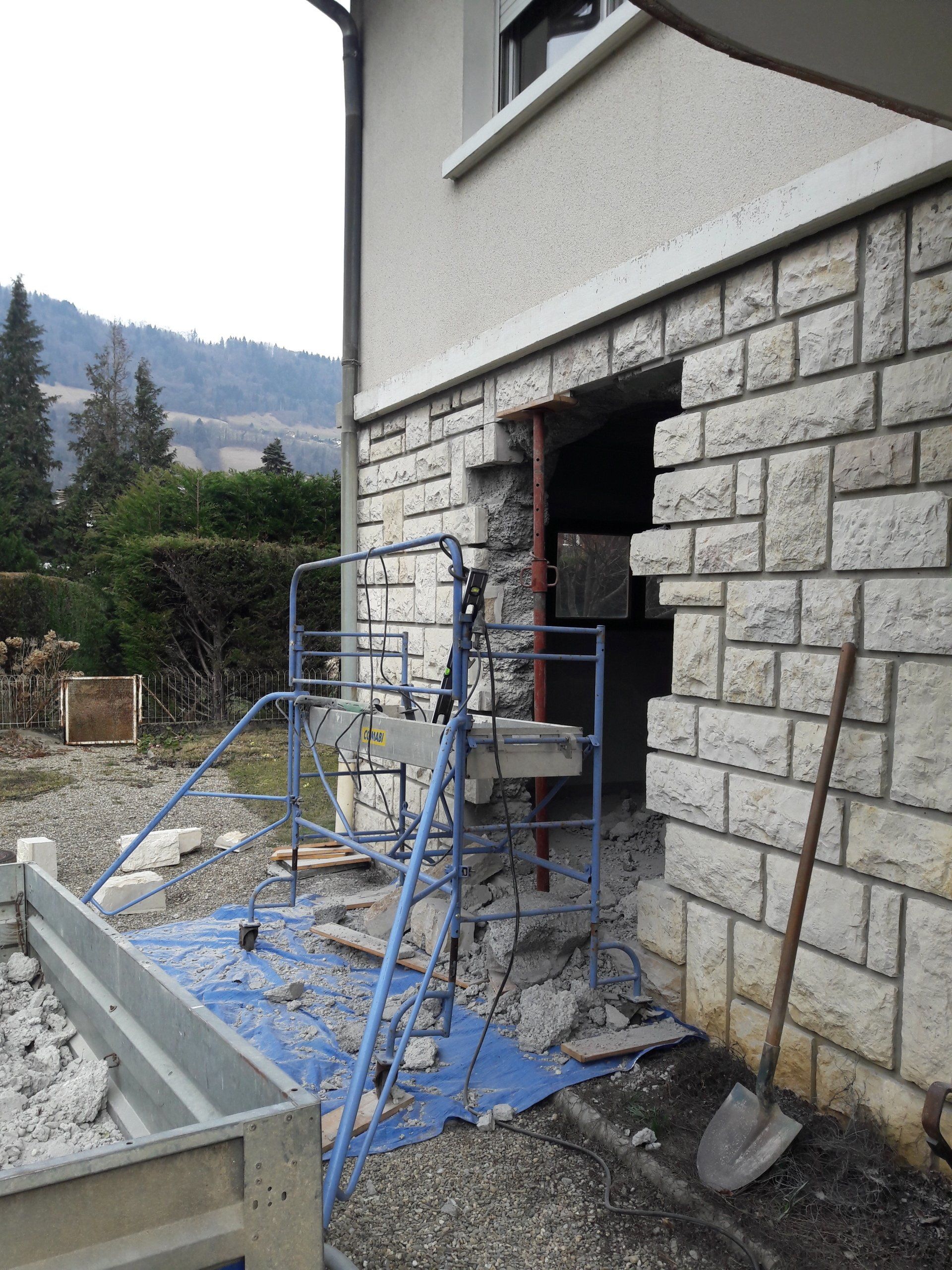 Ouverture dans mur porteur