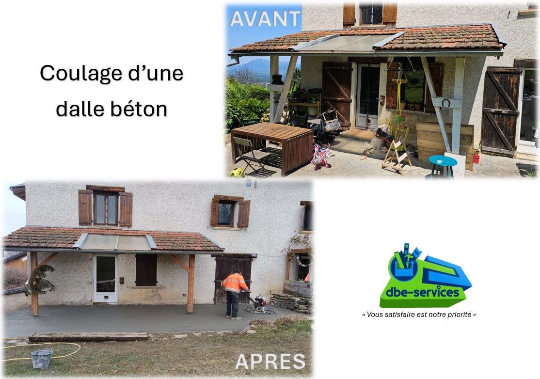 Coulage d'une dalle béton