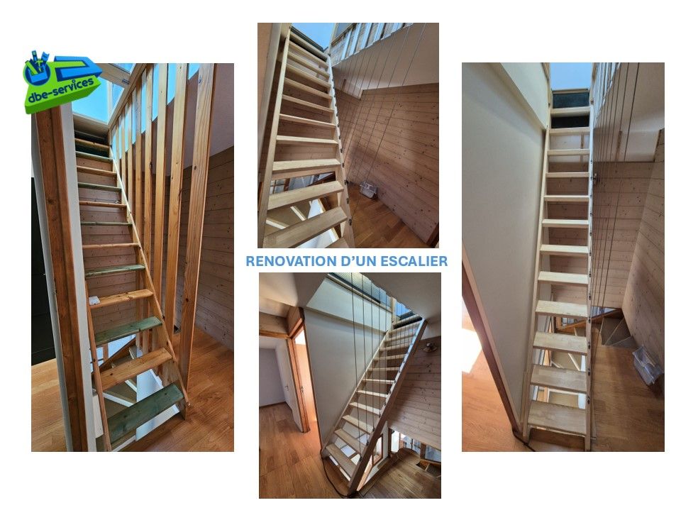 #escalier #rénovation #bois #DBESERVICES #Isère #LaBuissière