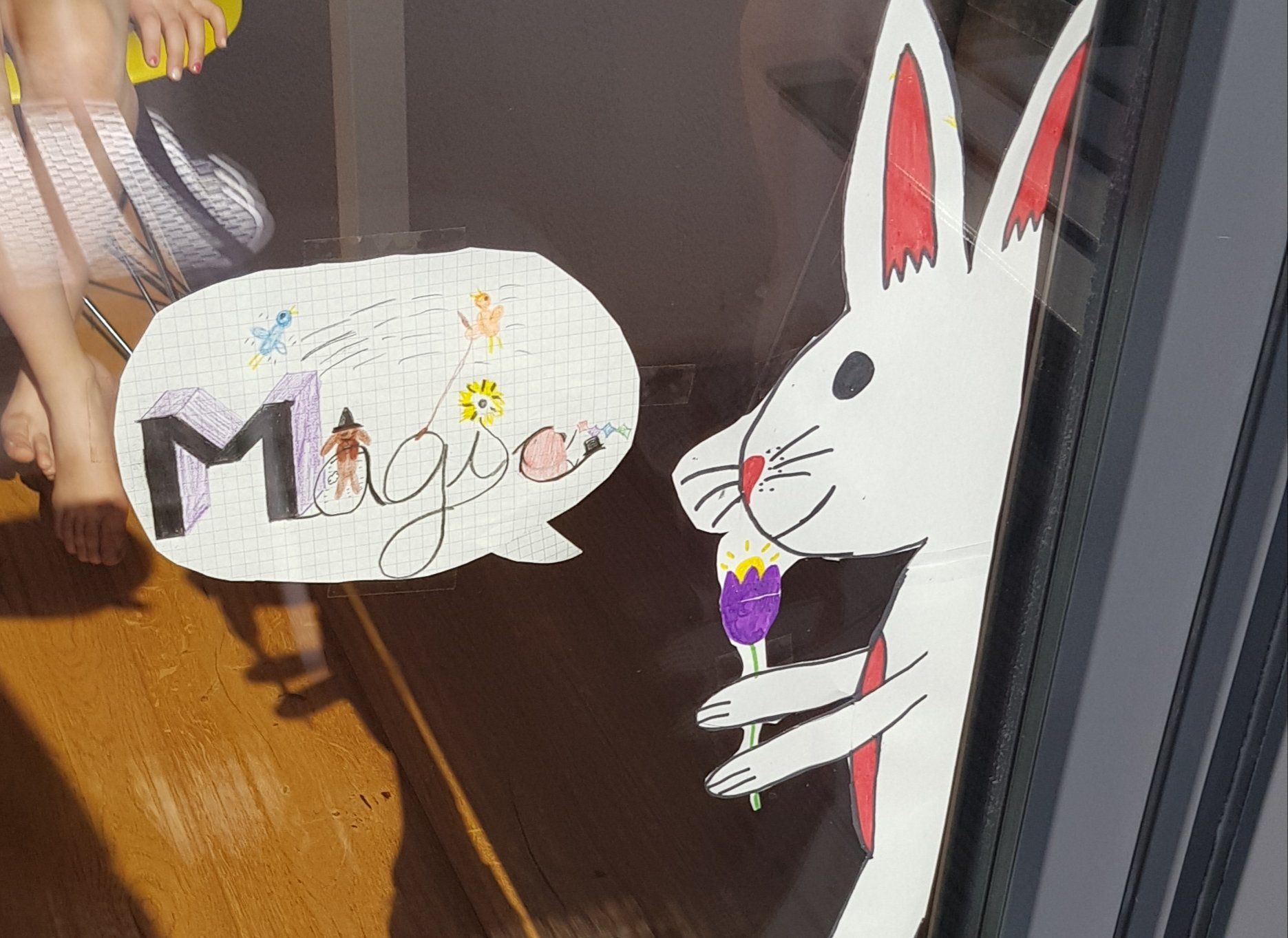 Gebastelter Zauberhase für Zauberer Peter Vohralik