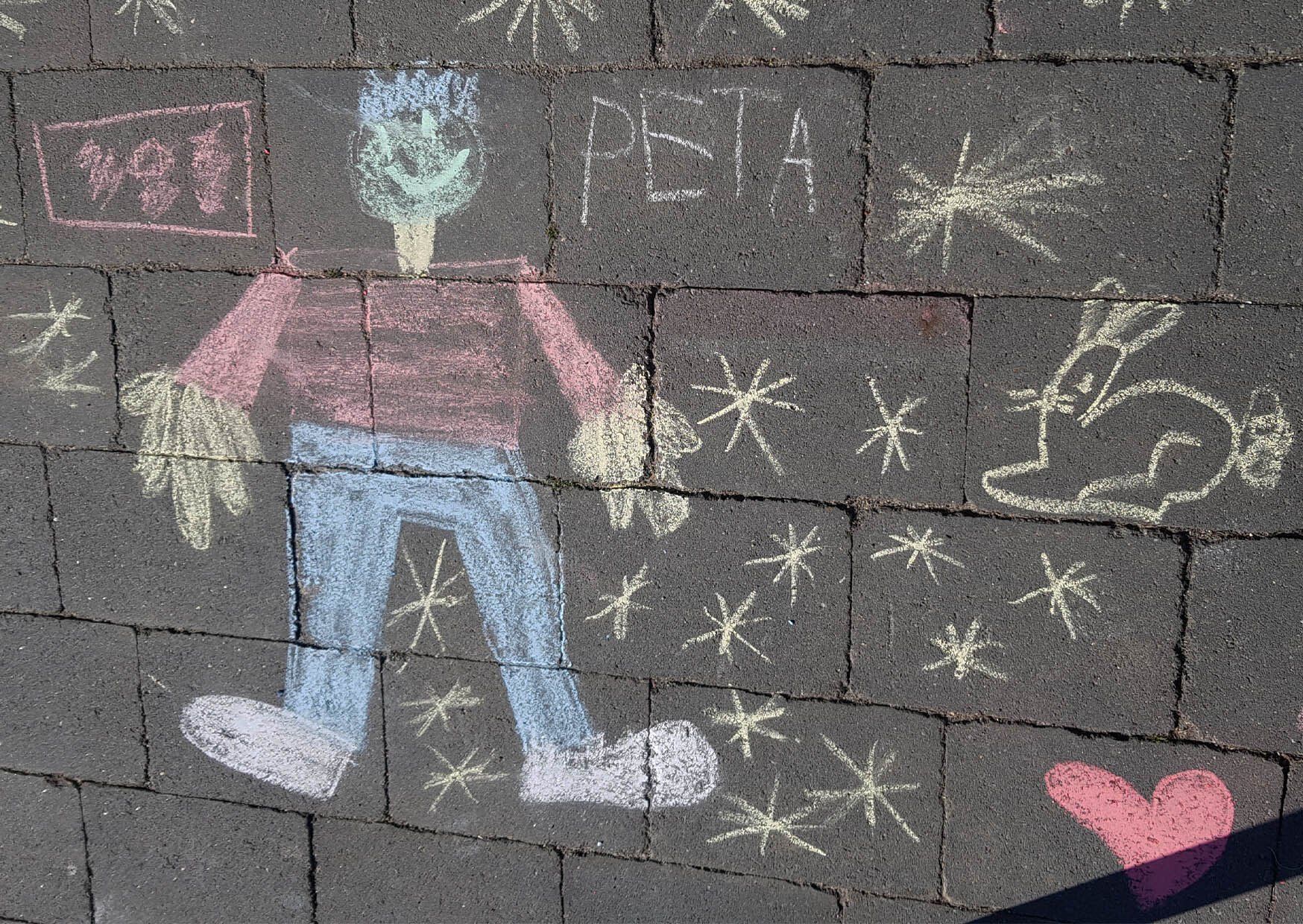 Kinder Deko für Zaubershow durch die Scheibe