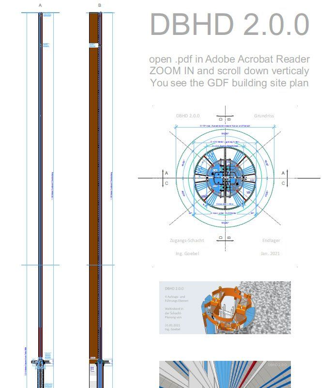 DBHD 2.0.0 mit Stahlbau-Schacht und 4 Aufzügen