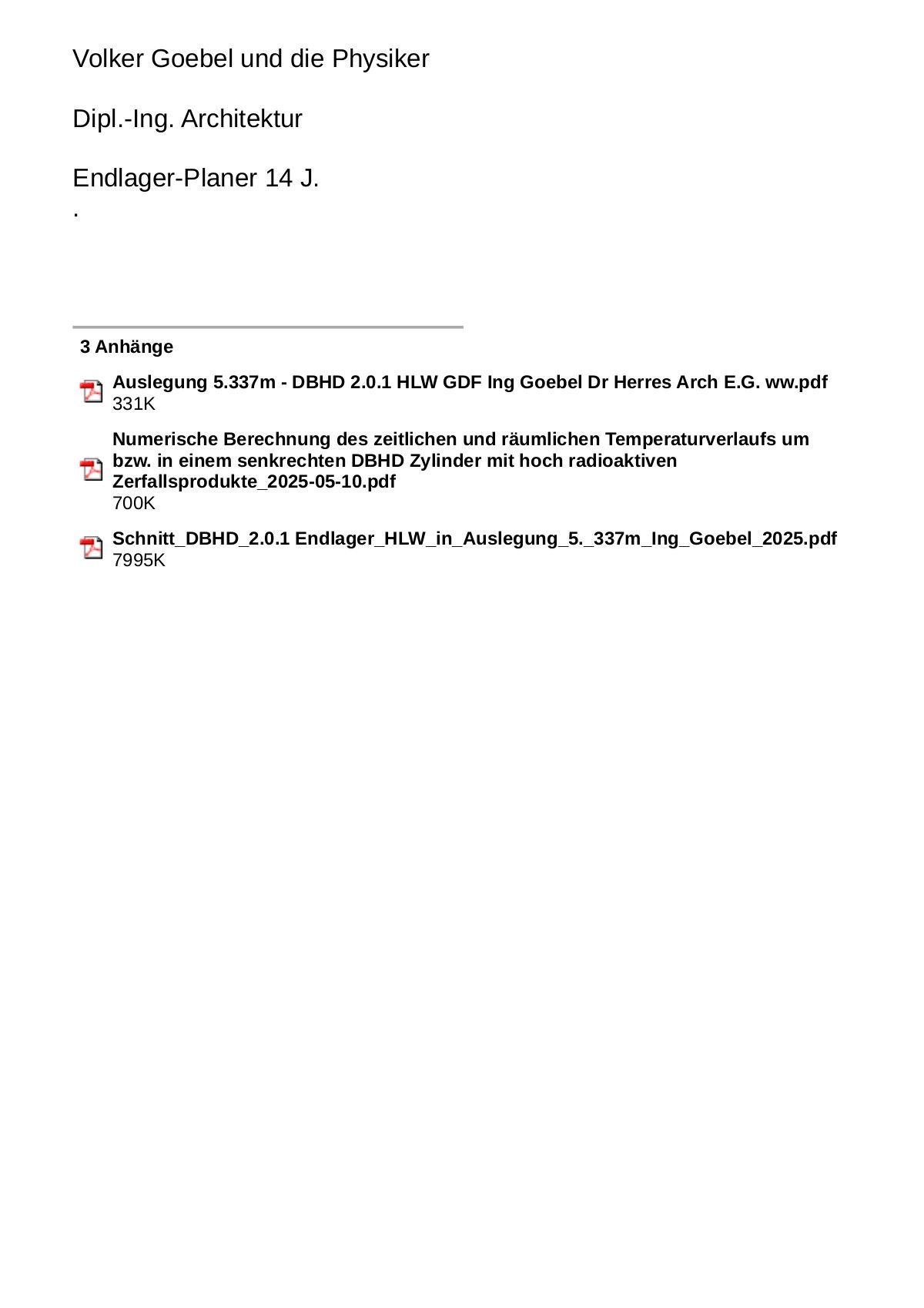 >>> Brief an BMUV, Umweltminister Schneider, EU, Umweltausschuss
und Bundesregierung - DBHD ins NaPro August 2025 - ausser DBHD
wurde nicht sicheres, tragfähiges für die BRD erarbeitet - MfG Ing. G.