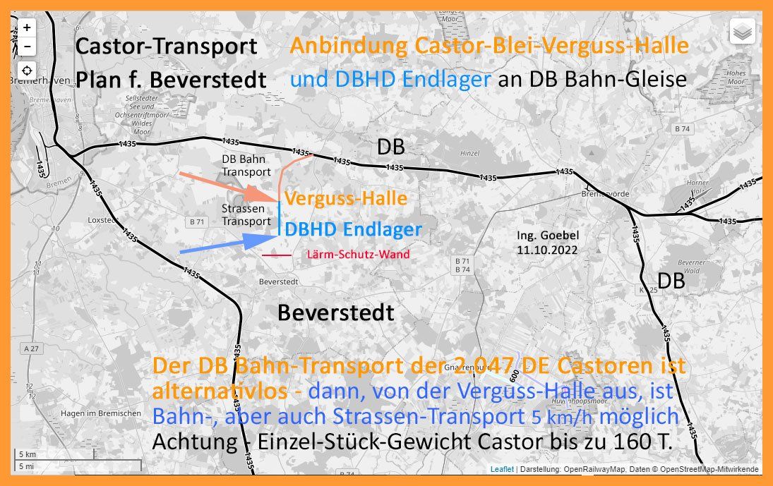 >>> Connection Lead-Casting-Hall and DBHD 2.0.0 to railway net >>> Anbindung Verguss-Halle und DBHD Endlager an Bahntrasse