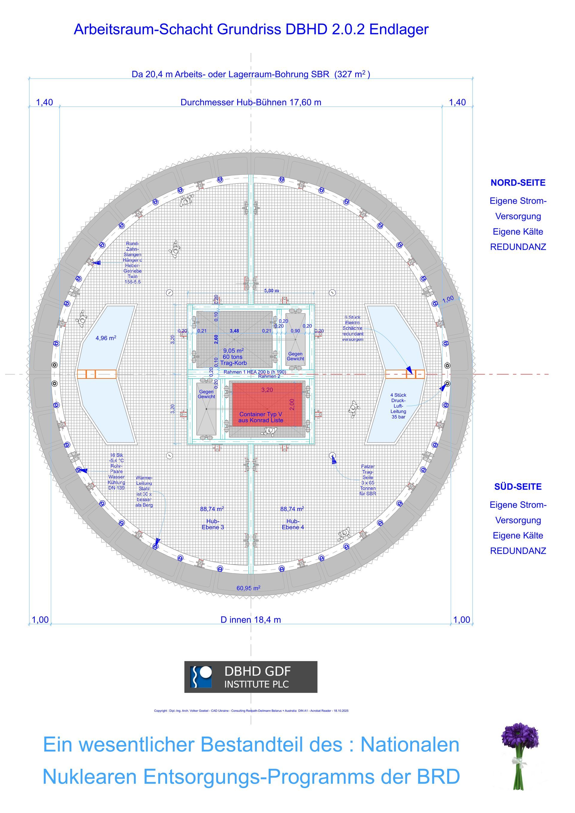 DBHD 2.0.2 Endlager - Arbeitsraum-Schacht-Grundriss