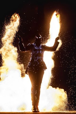 jonglerie enflammée