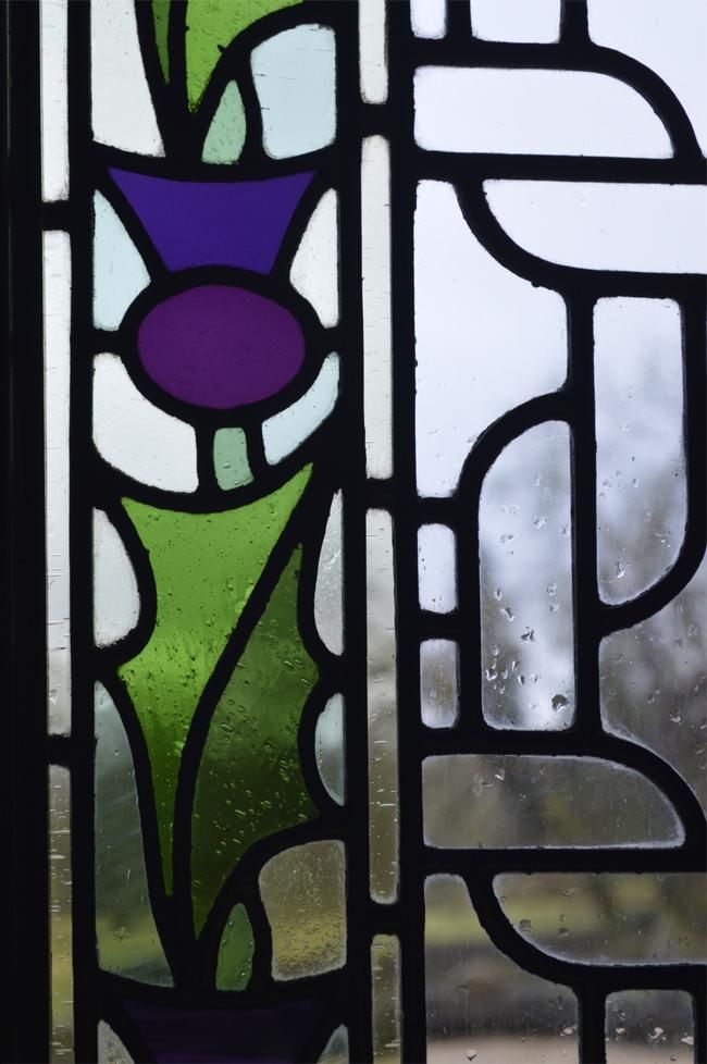 Stained glass thistle
