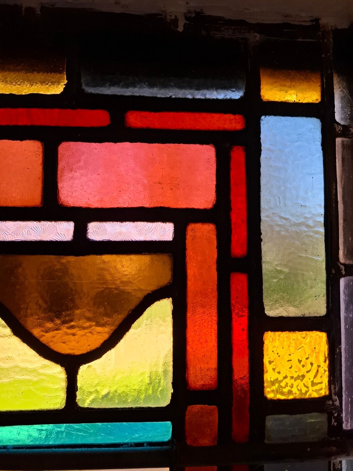 detail of decorative glass