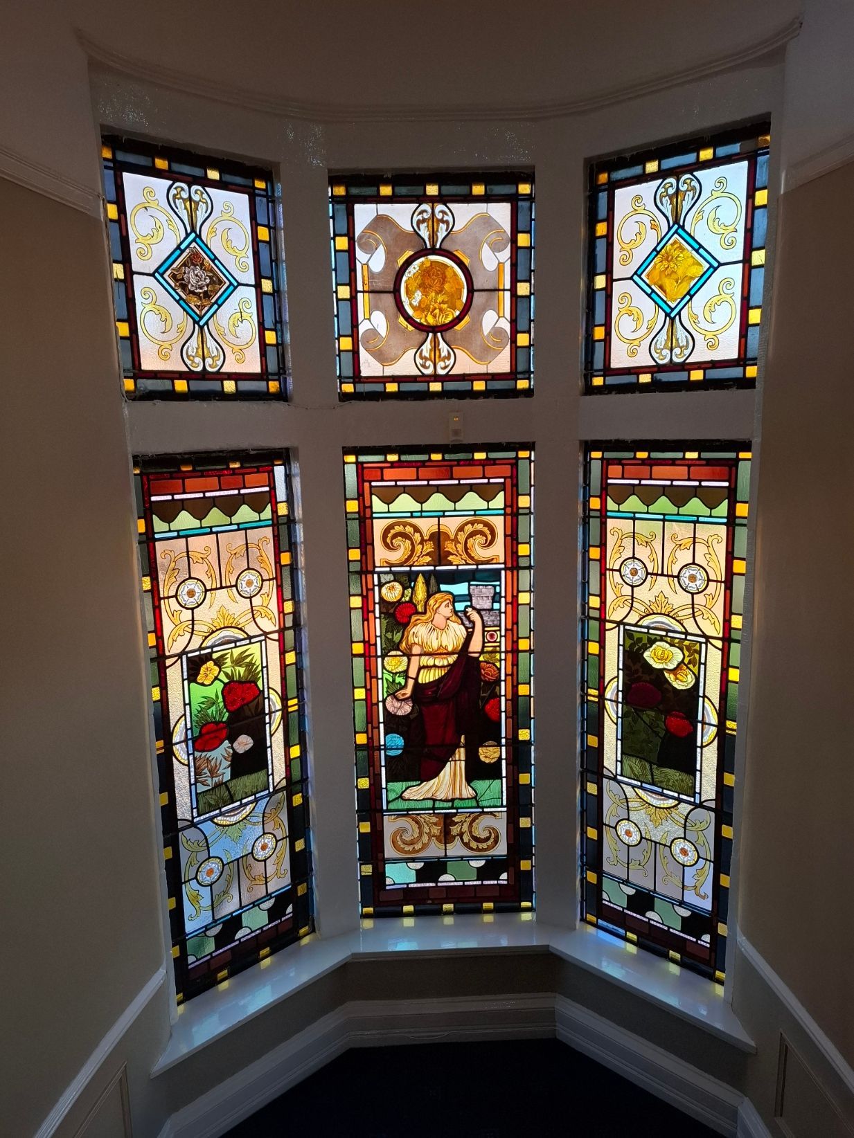 cottier domestic stained glass window