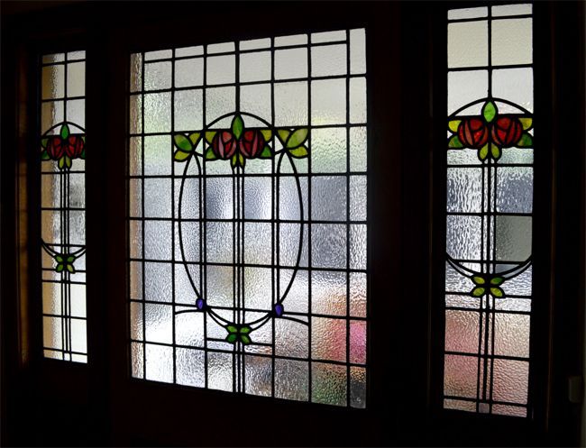 glasgow rose stained glass window and sidelights resized