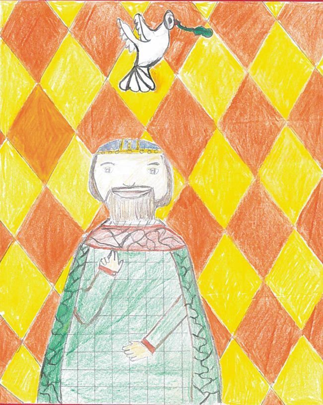 Primary school stained glass window competition winning design