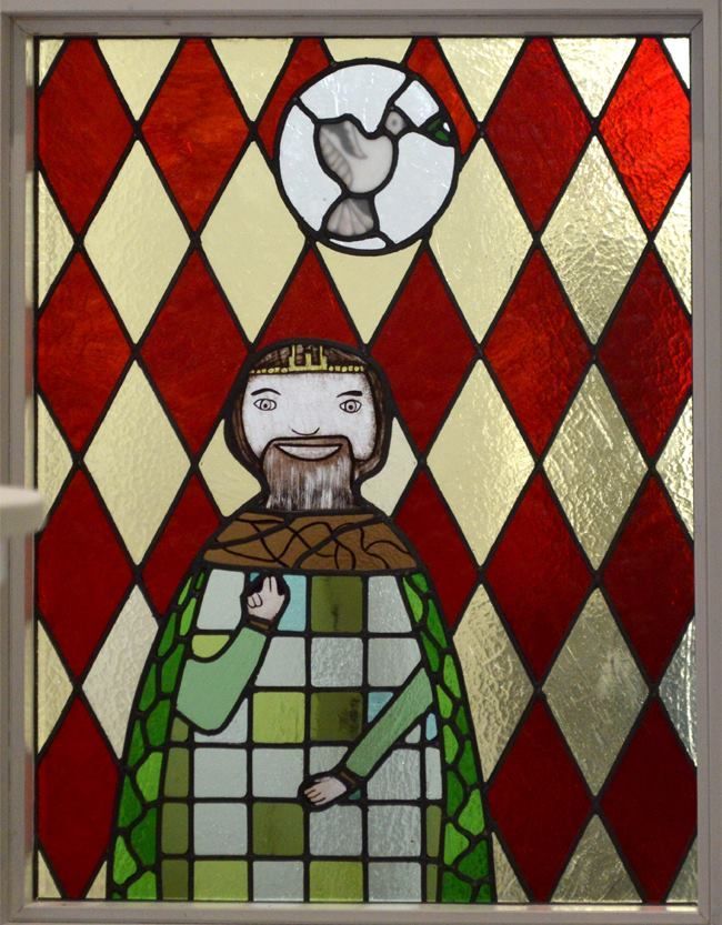 The completed St Fergus stained glass window