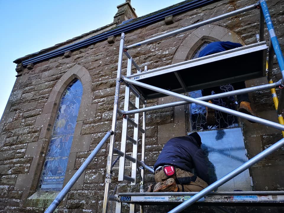 installing secondary glazing for a stained glass window