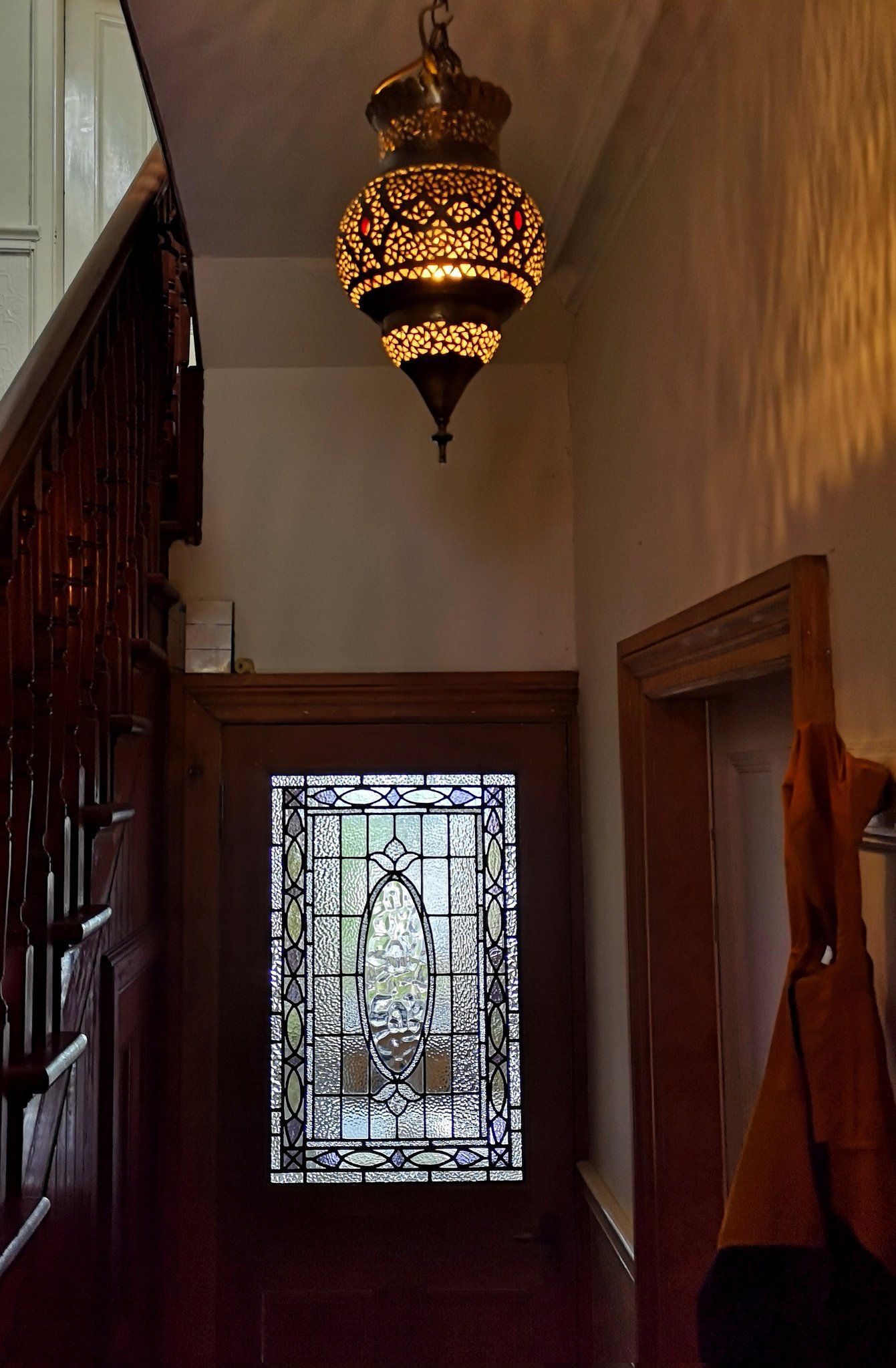 A 1920's upper sash window resized with a new border to match other windows in the clients home