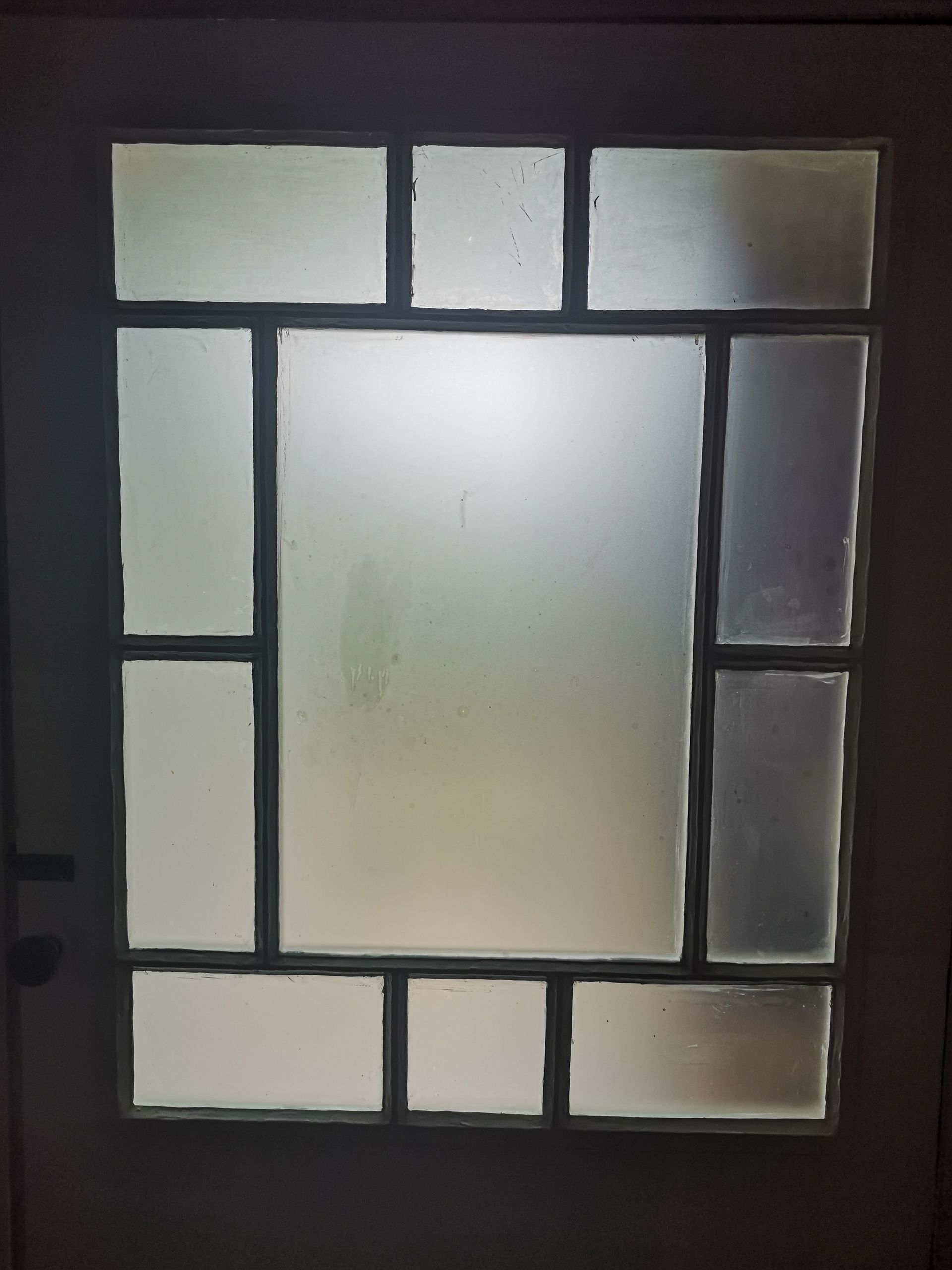 sparrow and apple blossom stained glass window