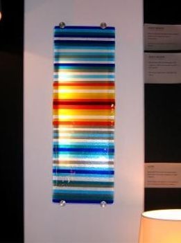 fused glass wall light stripes
