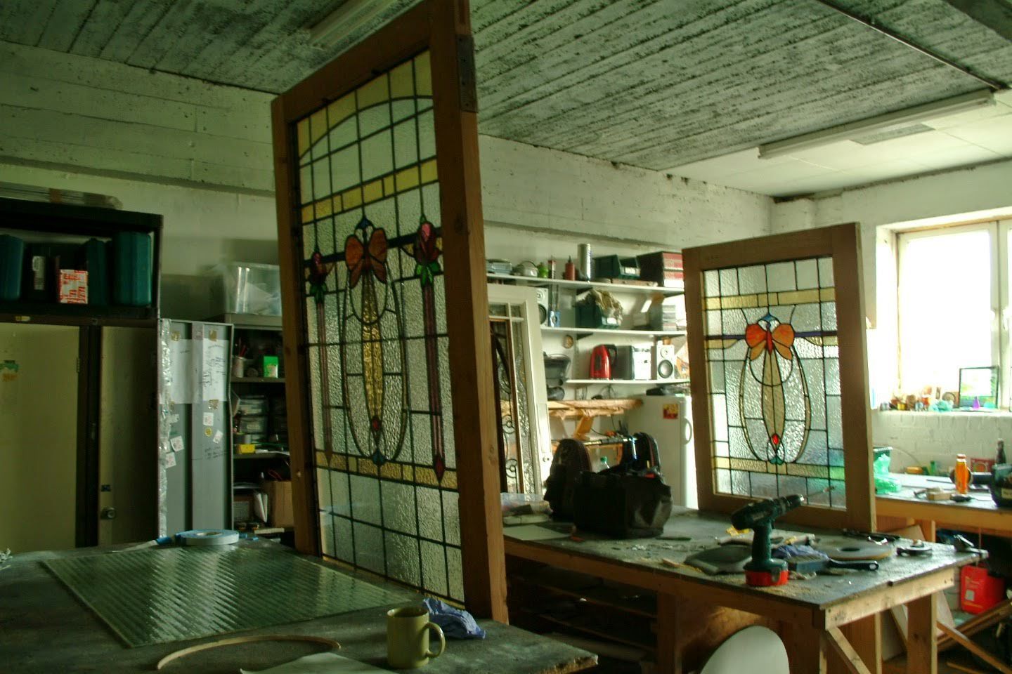 butterfly windows resized for a front door