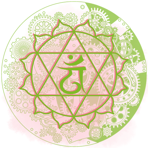 Chakra du cœur vert avec huile essentielle de rose de Damas pour ouverture et amour inconditionnel.