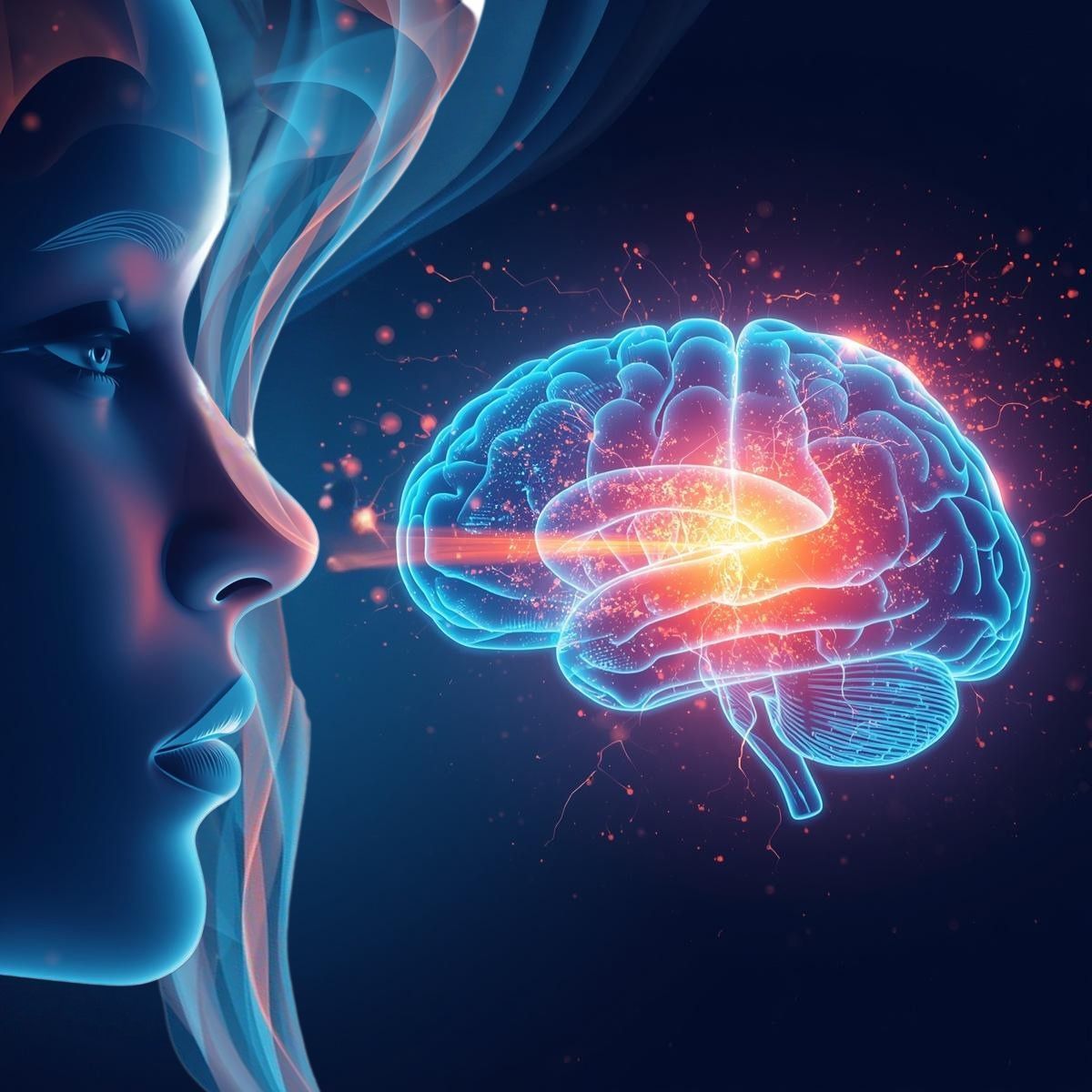 fonctionnement de l’olfaction, du cerveau et du système limbique lié aux émotions