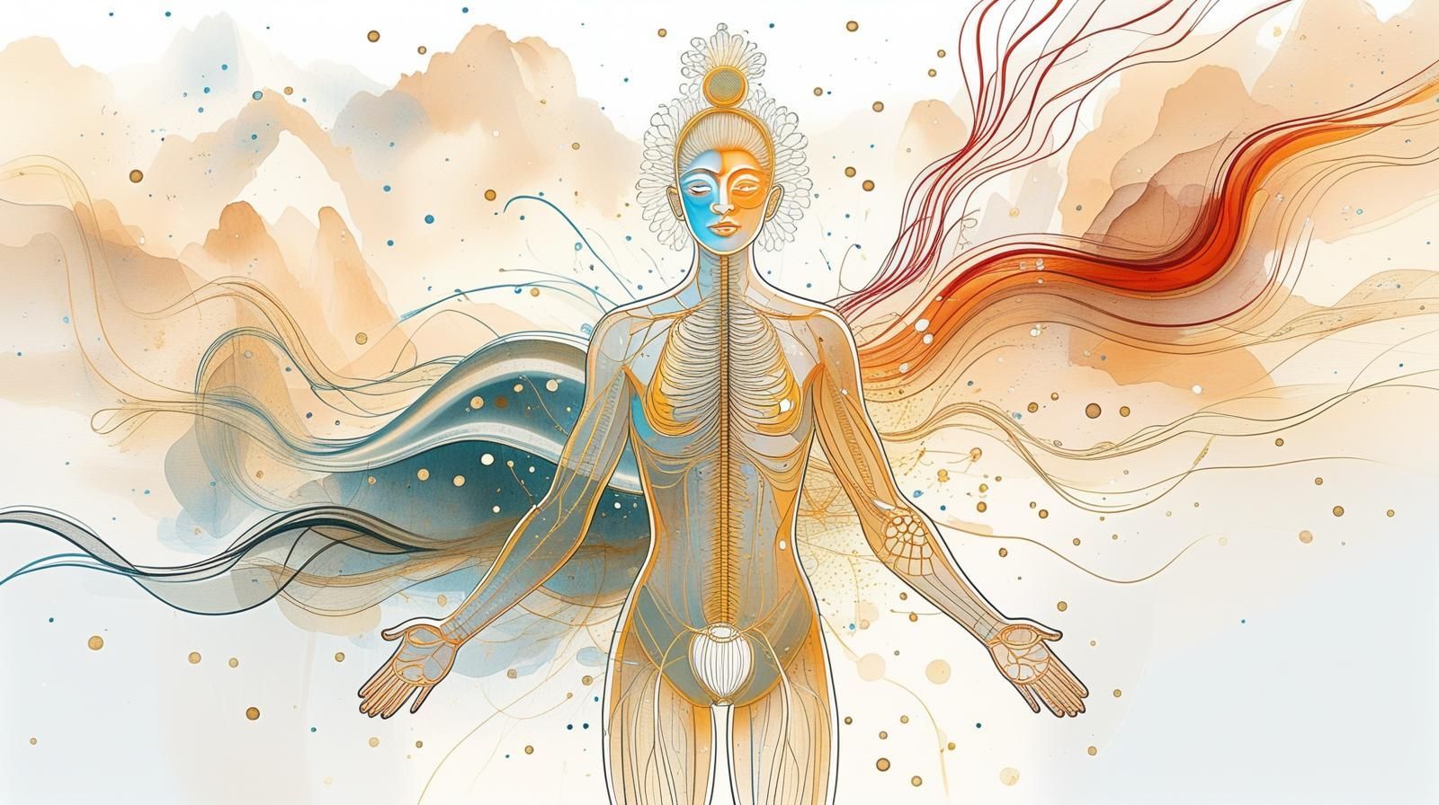 visuel de la circulation énergétique selon la médecine traditionnelle chinoise