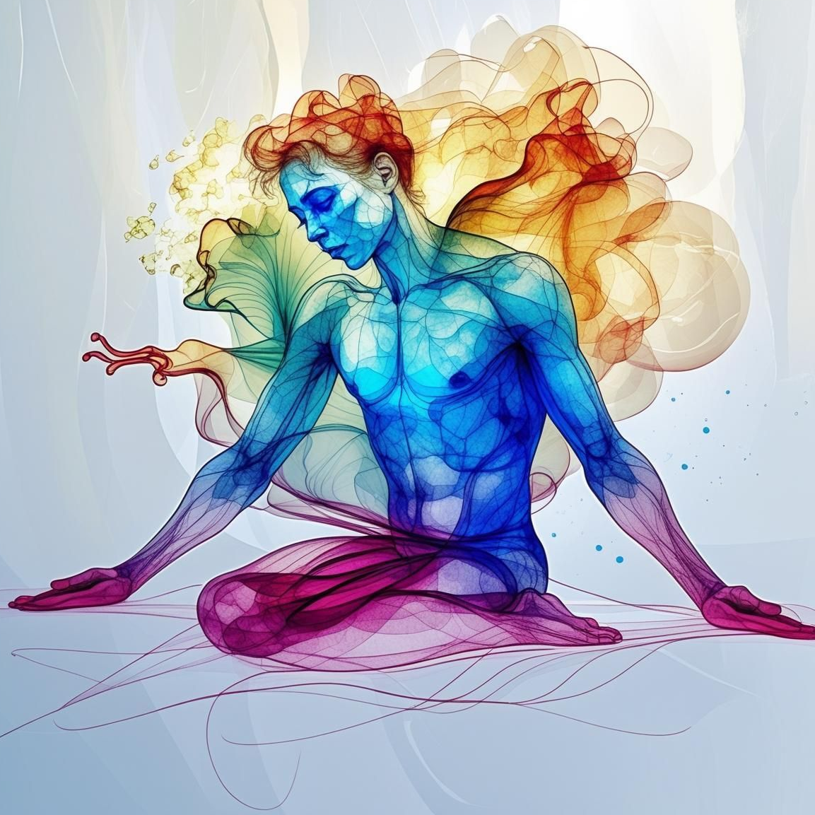 Illustration d’une écoute corporelle et d’un massage énergétique pour relâcher les tensions et harmoniser l’énergie