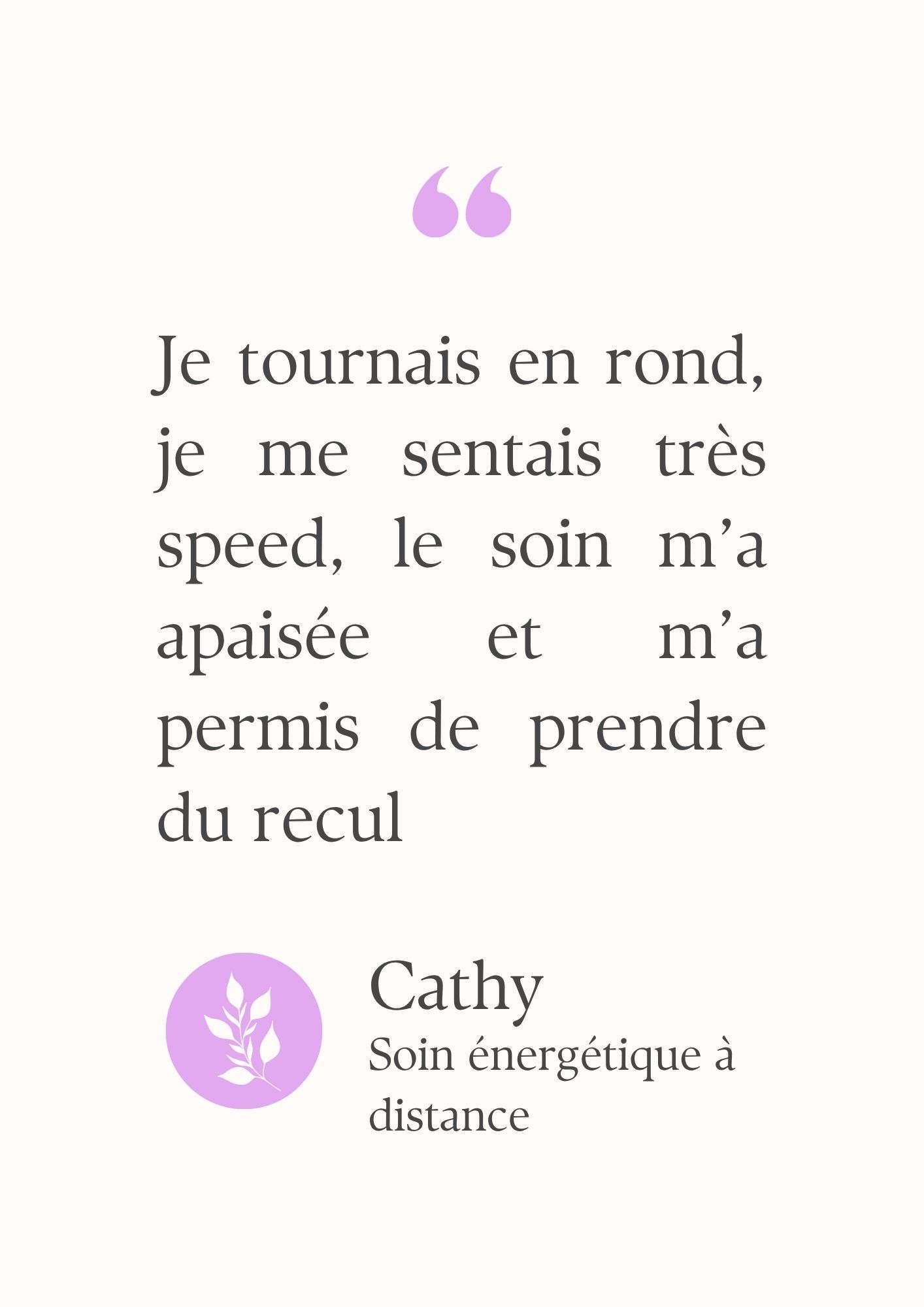 Témoignage Cathy