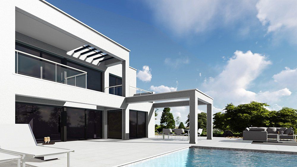 planos de casas de 4 habitaciones, casas de dos 2 plantas, modelo gloria, casas 250 m, Ryanbricks