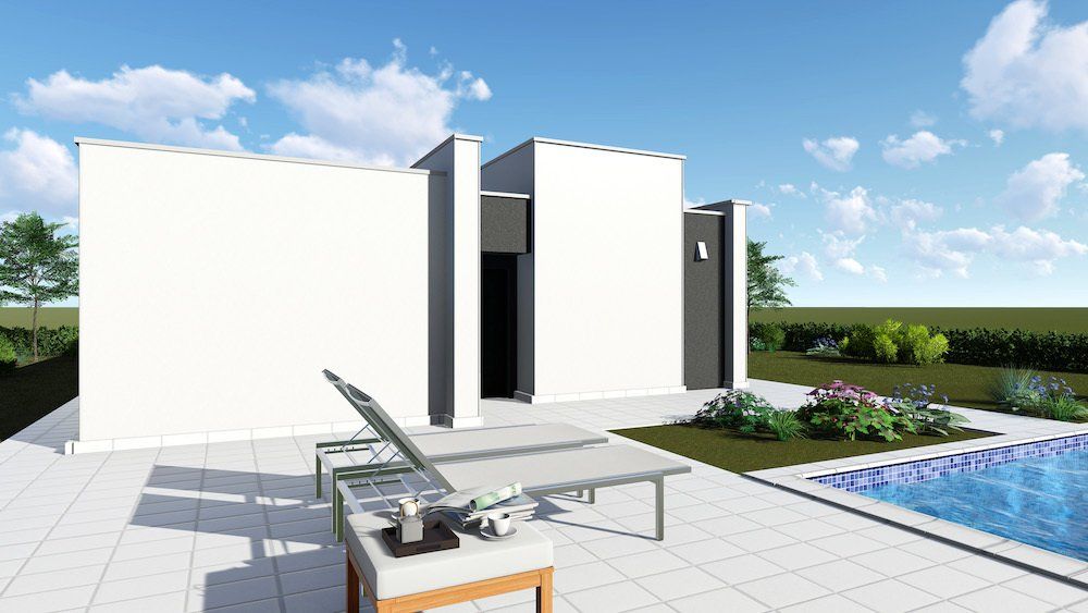 planos de casas de 3 habitaciones, casas de planta baja, casas de una planta, modelo jacqueline, casas 90 m, Ryanbricks