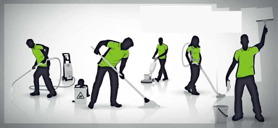 équipe de nettoyage, nettoyage bureaux, logement
