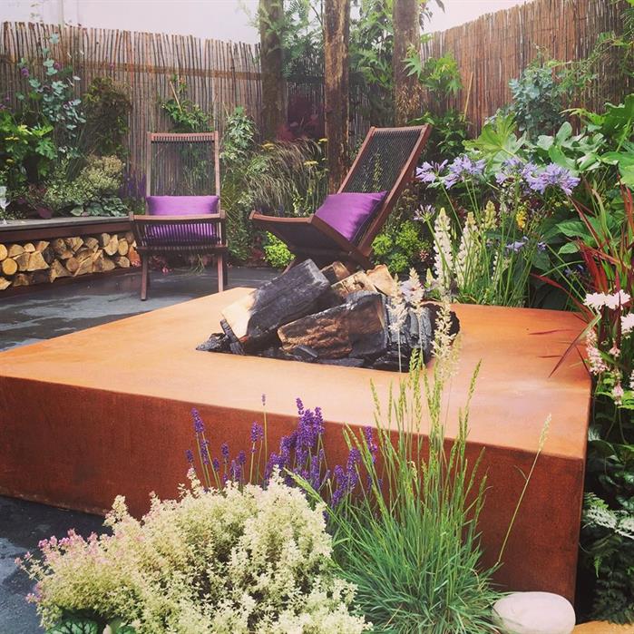 table de feu corten