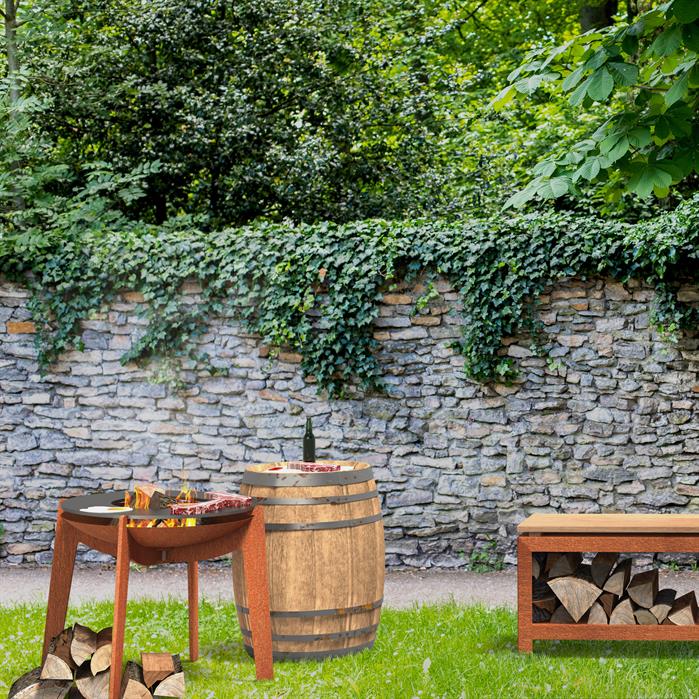 brasero corten