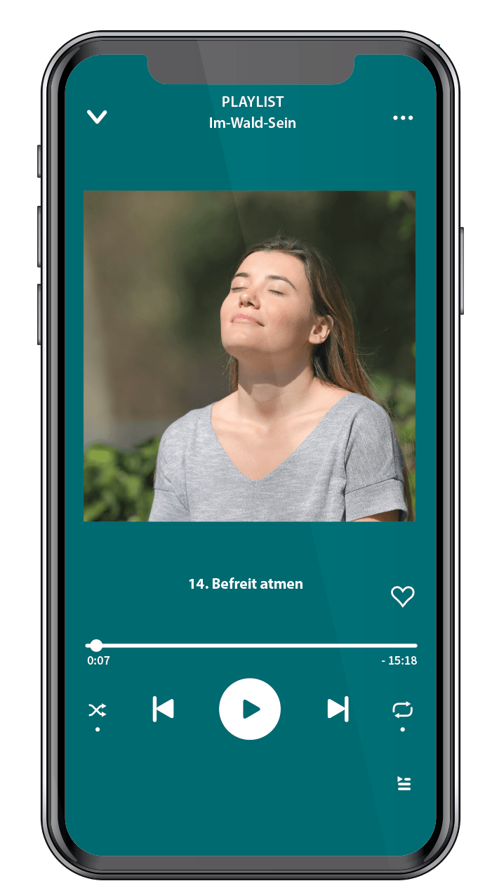 Forest bathing tutorial on the smartphone as part of workplace health promotion for employees with IM-WALD-SEIN® Pro Health